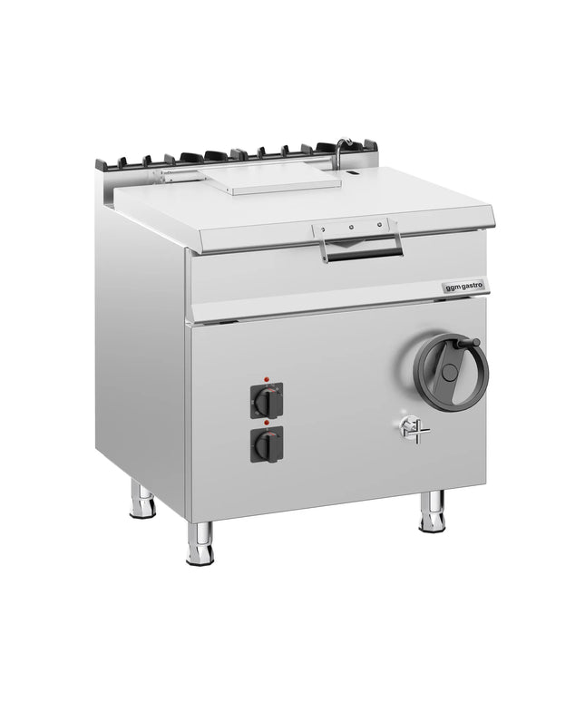 GGM Gastro Electric Bratt Pan - 60L - 9kW - Manual Tilt - with Water Fill Tap
