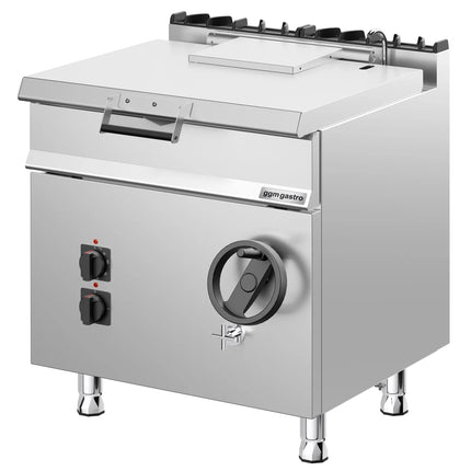 GGM Gastro Electric Bratt Pan - 60L - 9kW - Manual Tilt - with Water Fill Tap