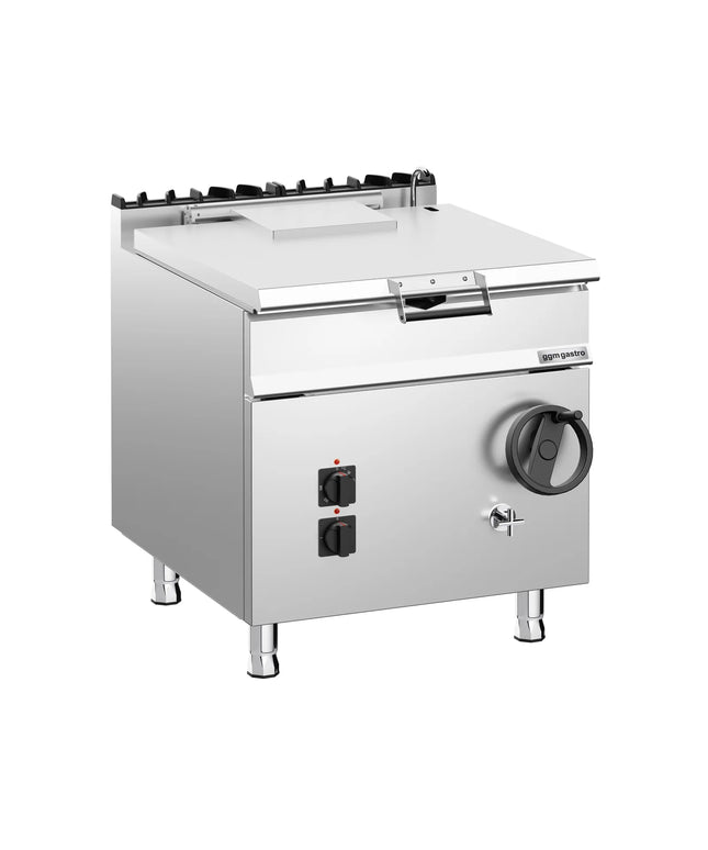GGM Gastro Electric Bratt Pan - 80L - 12kW - Manual Tilt - with Water Fill Tap