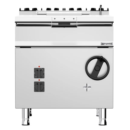 GGM Gastro Electric Bratt Pan - 80L - 12kW - Manual Tilt - with Water Fill Tap