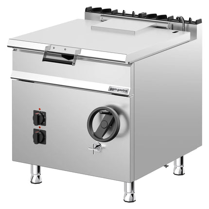 GGM Gastro Electric Bratt Pan - 80L - 12kW - Manual Tilt - with Water Fill Tap