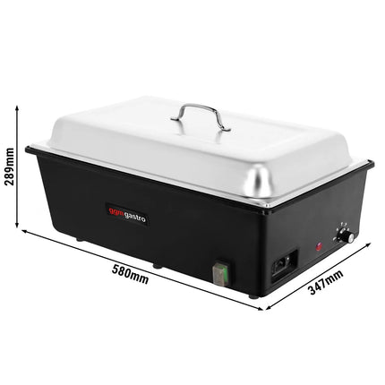 GGM Gastro Electric Chafing Dish - GN 1/1 - with Lid - Black