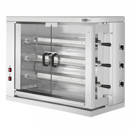 GGM Gastro Electric Chicken Rotisserie Oven - 9kW - with 3 Skewers for up to 18 chickens