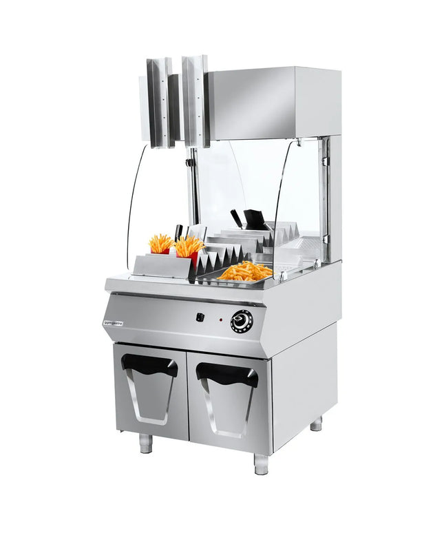 GGM Gastro Electric Chip Scuttle - 2.80kW - with base cupboard - 2 Doors - Freestanding