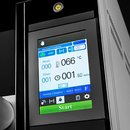 GGM Gastro Electric Commercial Bakery Convection Oven with Steam Injection - Touchscreen Controls - 1 Baking Chambers - 5x 600x400mm (EN 60x40) - Black - with Prover Cabinet - without Trays