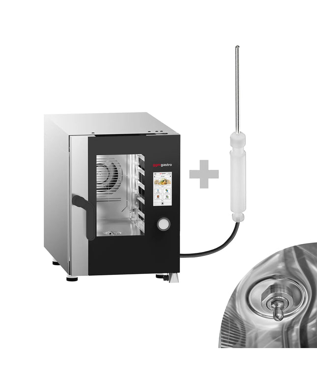 GGM Gastro Electric Commercial Combi Oven COMPACT - Touchscreen Controls - 6x GN 1/1 - Slimline - incl. Automatic washing system & Core temperature probe