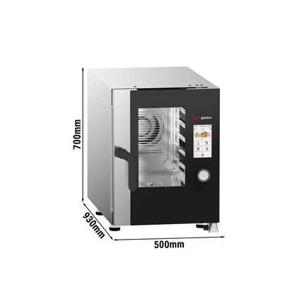 GGM Gastro Electric Commercial Combi Oven COMPACT - Touchscreen Controls - 6x GN 1/1 - Slimline - incl. Automatic washing system & Core temperature probe