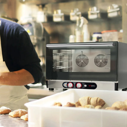 GGM Gastro Electric Commercial Compact Convection Oven with Humidity Control - Manual Controls - 4x GN 1/1 or 600x400mm (EN 60x40)
