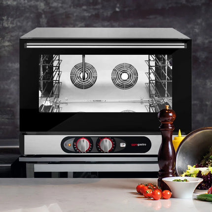 GGM Gastro Electric Commercial Compact Convection Oven with Humidity Control - Manual Controls - 4x GN 1/1 or 600x400mm (EN 60x40)