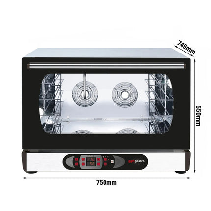 GGM Gastro Electric Compact Convection Oven with Steam Injection - Digital Controls - 4x GN 1/1 or 4x 600x400mm (EN 60x40)