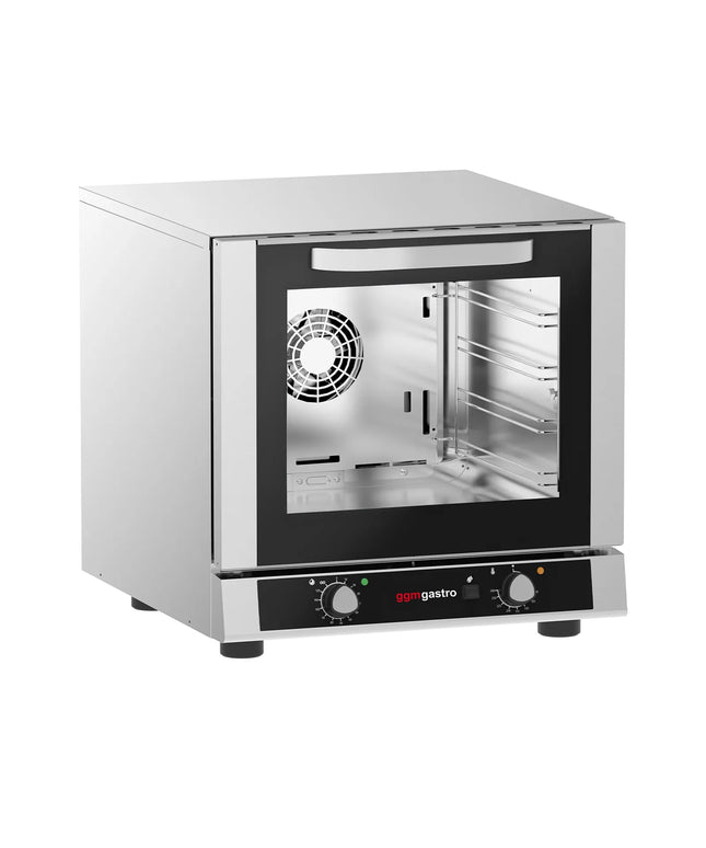 GGM Gastro Electric Compact Convection Oven with Steam Injection - Manual Controls - 4x 429x345mm - incl. 4x Baking Trays 429x345mm