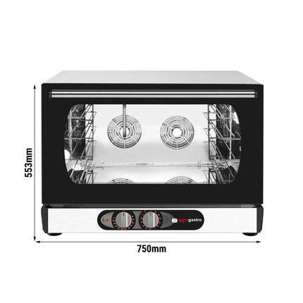 GGM Gastro Electric Compact Convection Oven with Steam Injection - Manual Controls - 4x GN 1/1 or 600x400mm (EN 60x40)