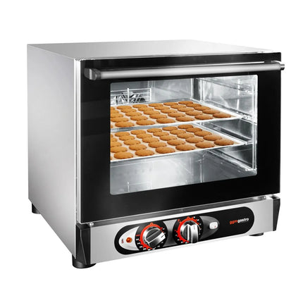 GGM Gastro Electric Compact Convection Oven with Steam Injection - Manual Controls - 1 Baking Chambers - 4x 450x340mm - incl. 4x Baking Trays