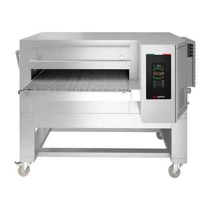 GGM Gastro Electric Conveyor Pizza Oven - 1400x2000mm (139.7 cmx200.7 cm) - Touchscreen Controls - Belt width: 650mm (66 cm) - up to 350°C - incl. Base frame & Wheels