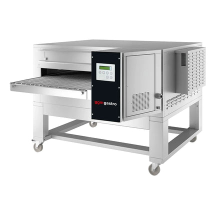 GGM Gastro Electric Conveyor Pizza Oven - 1670x2150mm (166.9 cmx214.9 cm) - Digital Controls - Belt width: 800mm (80 cm) - with Base frame