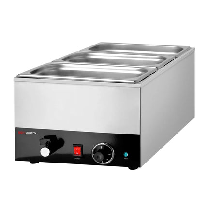 GGM Gastro Electric Countertop Bain Marie - GN 1/1 - 150mm deep - 1,2 kW - with Drain Tap
