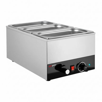 GGM Gastro Electric Countertop Bain Marie - GN 1/1 - 150mm deep - 1,2 kW - with Drain Tap