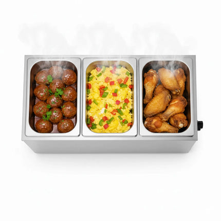 GGM Gastro Electric Countertop Bain Marie - GN 1/1 - 150mm deep - 1,2 kW - with Drain Tap