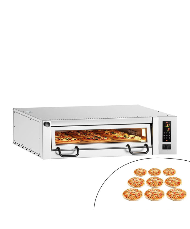 GGM Gastro Electric Deck Pizza Oven - Single Deck - Refractory Stone Deck - 9 - Ø 34cm (34 cm) - Touchscreen Controls
