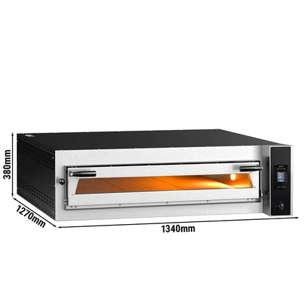 GGM Gastro Electric Deck Pizza Oven - Single Deck - Refractory Stone Deck - 9 - Ø 35cm (35.1 cm) - Touchscreen Controls - up to 400°C