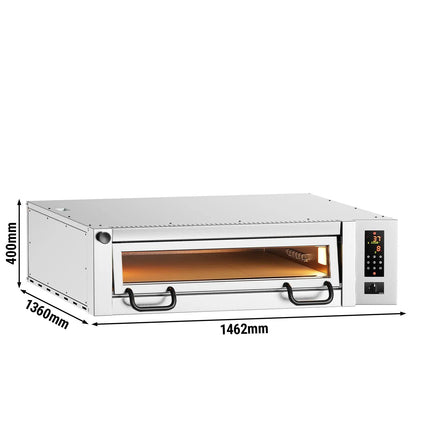 GGM Gastro Electric Deck Pizza Oven - Single Deck - Refractory Stone Deck - 9 - Ø 34cm (34 cm) - Touchscreen Controls