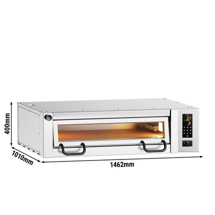 GGM Gastro Electric Deck Pizza Oven - Single Deck - Refractory Stone Deck - 6 - Ø 34cm (34 cm) - Digital Controls