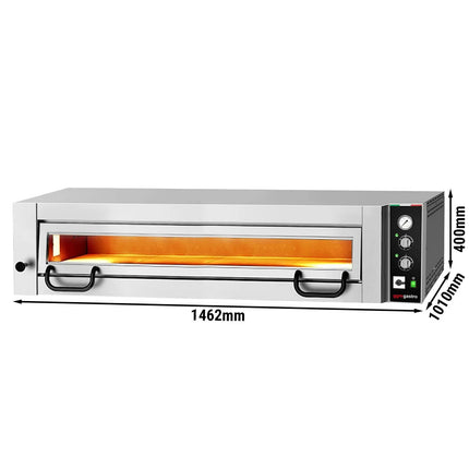 GGM Gastro Electric Deck Pizza Oven - Single Deck - Refractory Stone Deck - 6 x Ø 34cm (34 cm) - Mechanical Controls - up to 450°C