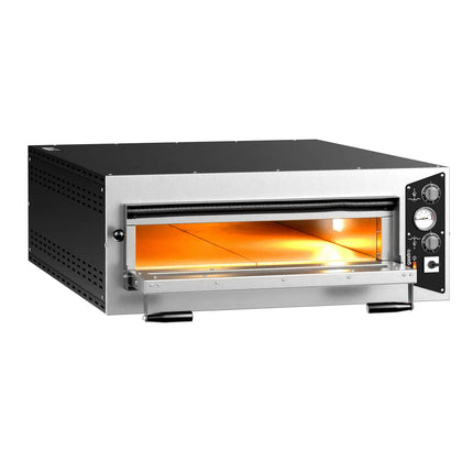GGM Gastro Electric Deck Pizza Oven - Single Deck - Refractory Stone Deck - 6 - Ø 35cm (35.1 cm) - Mechanical Controls - up to 450°C