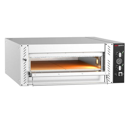 GGM Gastro Electric Deck Pizza Oven - Single Deck - Refractory Stone Deck - 6 - Ø 30cm (30.5 cm) - Mechanical Controls - up to 450°C