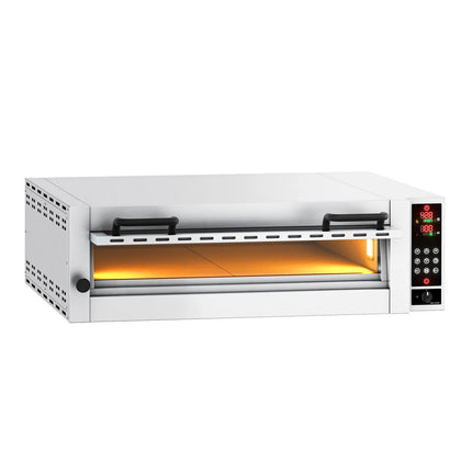 GGM Gastro Electric Deck Pizza Oven - Single Deck - Refractory Stone Deck - 4 x Ø 34cm (34 cm) - Touchscreen Controls - up to 450°C