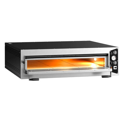 GGM Gastro Electric Deck Pizza Oven - Single Deck - Refractory Stone Deck - 9 x Ø 34cm (34 cm) - up to 450°C