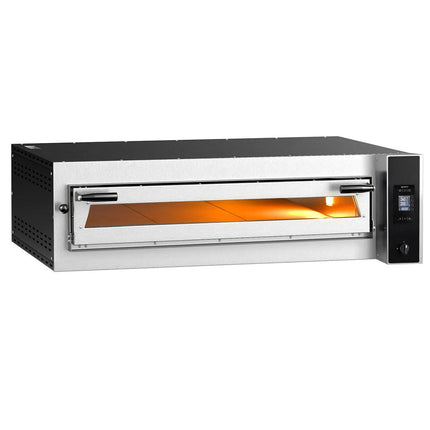 GGM Gastro Electric Deck Pizza Oven - Single Deck - Refractory Stone Deck - 6 x Ø 35cm (35.1 cm) - Touchscreen Controls - up to 400°C