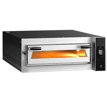 GGM Gastro Electric Deck Pizza Oven - Single Deck - Refractory Stone Deck - 6 - Ø 35cm (35.1 cm) - Touchscreen Controls - up to 400°C