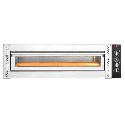 GGM Gastro Electric Deck Pizza Oven - Single Deck - Refractory Stone Deck - 6 - Ø 30cm (30.5 cm) - Mechanical Controls - up to 450°C