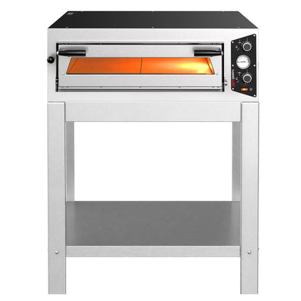 GGM Gastro Electric Deck Pizza Oven - Single Deck - Refractory Stone Deck - 4 x Ø 30cm (30.5 cm) - with Stand
