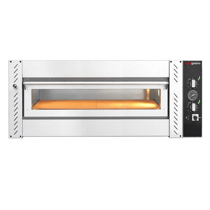 GGM Gastro Electric Deck Pizza Oven - Single Deck - Refractory Stone Deck - 6 - Ø 30cm (30.5 cm) - Mechanical Controls - up to 450°C