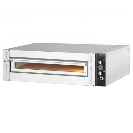 GGM Gastro Electric Deck Pizza Oven - Single Deck - Refractory Stone Deck - 9 - Ø 30cm (30.5 cm) - up to 450°C - Mechanical Controls