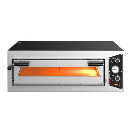 GGM Gastro Electric Deck Pizza Oven - Single Deck - Refractory Stone Deck - 4 x Ø 30cm (30.5 cm) - 3 Phase - Mechanical Controls - up to 450°C