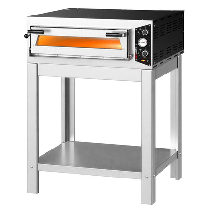 GGM Gastro Electric Deck Pizza Oven - Single Deck - Refractory Stone Deck - 4 x Ø 30cm (30.5 cm) - with Stand