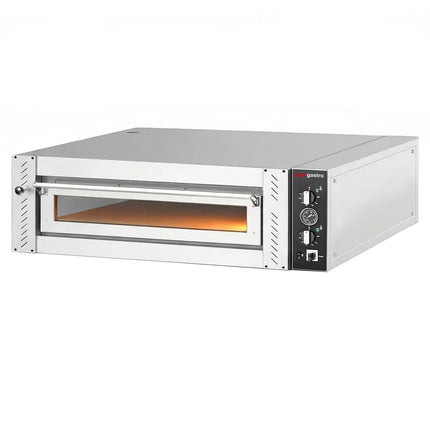 GGM Gastro Electric Deck Pizza Oven - Single Deck - Refractory Stone Deck - 4 - Ø 30cm (30.5 cm) - Mechanical Controls - up to 450°C