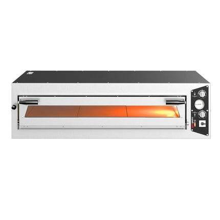 GGM Gastro Electric Deck Pizza Oven - Single Deck - Refractory Stone Deck - 6 - Ø 35cm (35.1 cm) - Mechanical Controls - up to 450°C