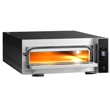 GGM Gastro Electric Deck Pizza Oven - Single Deck - Refractory Stone Deck - 6 - Ø 35cm (35.1 cm) - Touchscreen Controls - up to 400°C