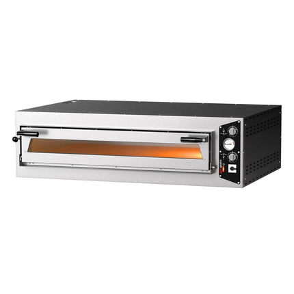 GGM Gastro Electric Deck Pizza Oven - Single Deck - Refractory Stone Deck - 6 - Ø 35cm (35.1 cm) - Mechanical Controls - up to 450°C