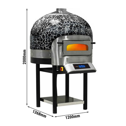 GGM Gastro Electric Deck Pizza Oven - Single Deck - Stone Deck - 6 - Ø 30cm (30.5 cm) - Touchscreen Controls - up to 400°C - incl. Base frame
