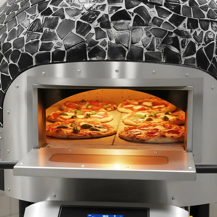 GGM Gastro Electric Deck Pizza Oven - Single Deck - Stone Deck - 6 - Ø 30cm (30.5 cm) - Touchscreen Controls - up to 400°C - incl. Base frame