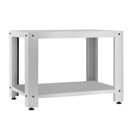 GGM Gastro Electric Deck Pizza Oven - Twin Deck - Refractory Stone Deck - 4+4 x Ø 34cm (34 cm) - 230V 3 Phase - Mechanical Controls - up to 450°C - incl. Base frame