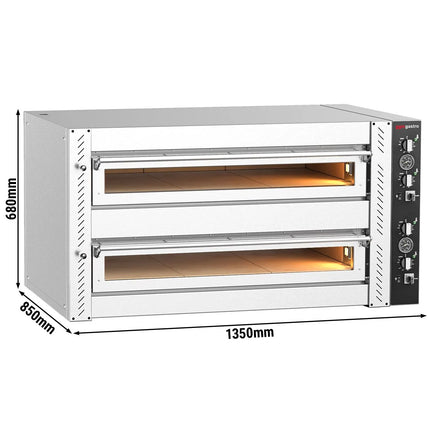 GGM Gastro Electric Deck Pizza Oven - Twin Deck - Refractory Stone Deck - 6+6 - Ø 30cm (30.5 cm) - Mechanical Controls - up to 450°C