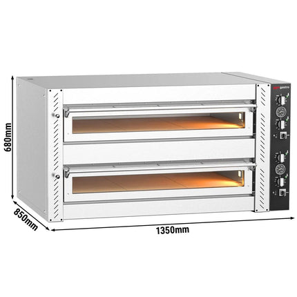 GGM Gastro Electric Deck Pizza Oven - Twin Deck - Refractory Stone Deck - 6+6 - Ø 30cm (30.5 cm) - Mechanical Controls - up to 450°C