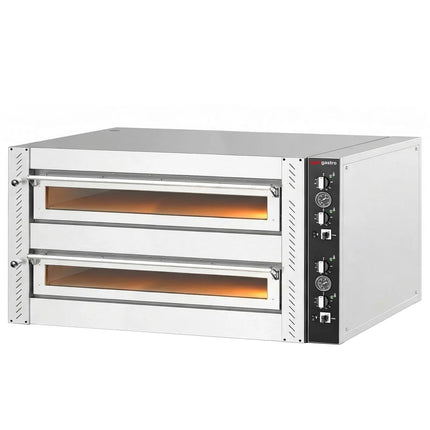 GGM Gastro Electric Deck Pizza Oven - Twin Deck - Refractory Stone Deck - 6+6 - Ø 30cm (30.5 cm) - Mechanical Controls - up to 450°C