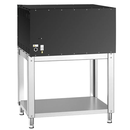 GGM Gastro Electric Deck Pizza Oven - Twin Deck - Refractory Stone Deck - 6+6 - Ø 35cm (35.1 cm) - 230V 3 Phase - Mechanical Controls - up to 450°C - incl. Base frame
